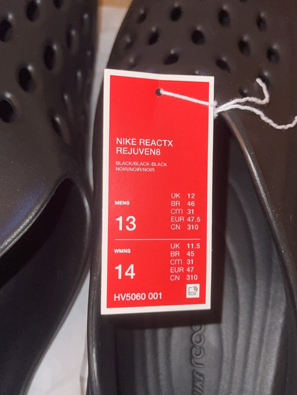 Nike Men's Black Slip-On Perforated - Picture 5 of 5